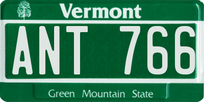 VT license plate ANT766