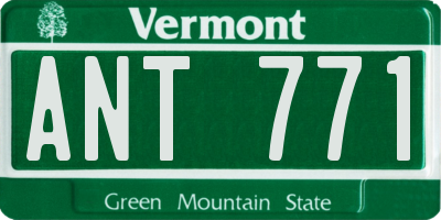 VT license plate ANT771