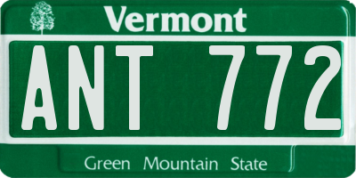 VT license plate ANT772