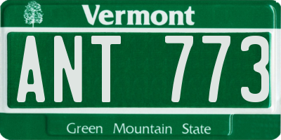 VT license plate ANT773