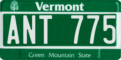 VT license plate ANT775