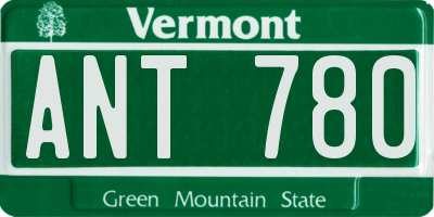 VT license plate ANT780