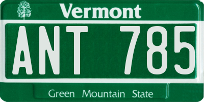 VT license plate ANT785