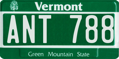 VT license plate ANT788