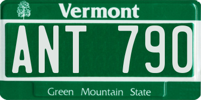 VT license plate ANT790