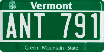 VT license plate ANT791