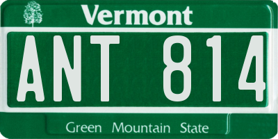 VT license plate ANT814
