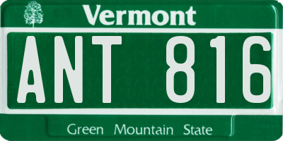 VT license plate ANT816