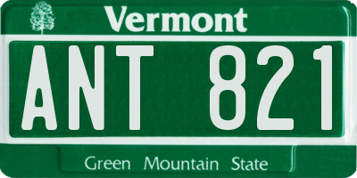 VT license plate ANT821