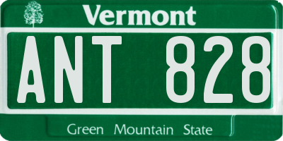 VT license plate ANT828