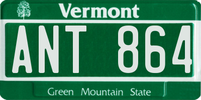 VT license plate ANT864