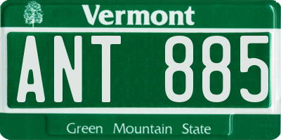 VT license plate ANT885