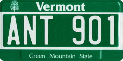 VT license plate ANT901