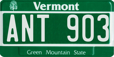 VT license plate ANT903