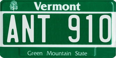 VT license plate ANT910