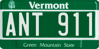 VT license plate ANT911