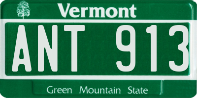 VT license plate ANT913