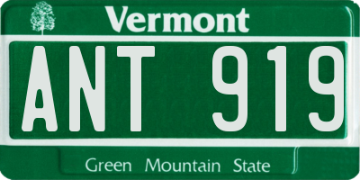 VT license plate ANT919