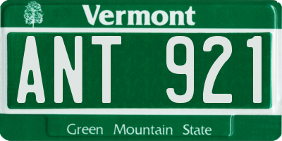 VT license plate ANT921