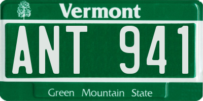 VT license plate ANT941