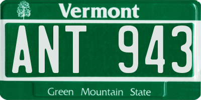 VT license plate ANT943