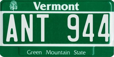 VT license plate ANT944