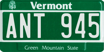 VT license plate ANT945