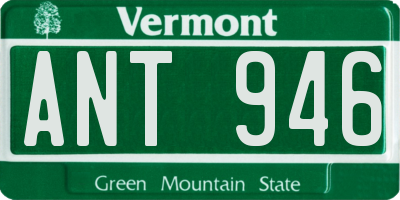 VT license plate ANT946