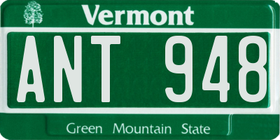 VT license plate ANT948