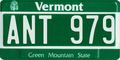 VT license plate ANT979
