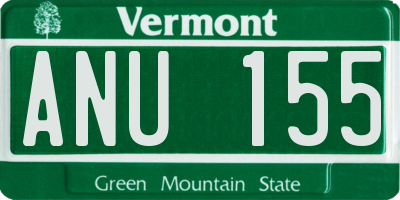 VT license plate ANU155