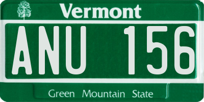 VT license plate ANU156