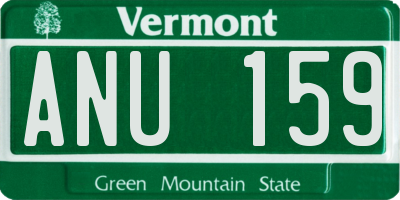 VT license plate ANU159