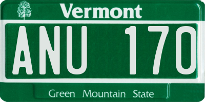VT license plate ANU170