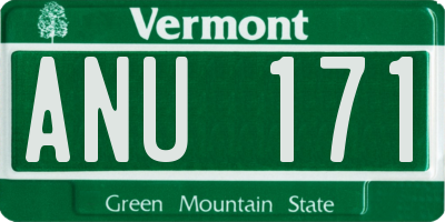 VT license plate ANU171