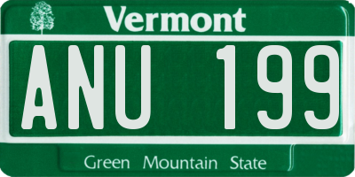 VT license plate ANU199