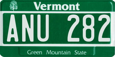 VT license plate ANU282