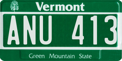 VT license plate ANU413