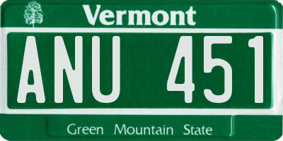 VT license plate ANU451
