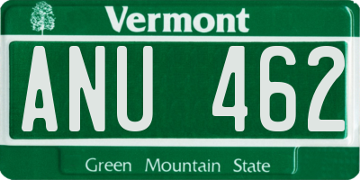 VT license plate ANU462