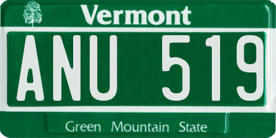 VT license plate ANU519