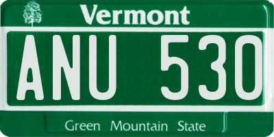 VT license plate ANU530