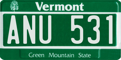 VT license plate ANU531