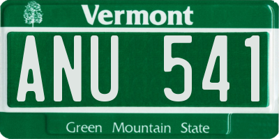 VT license plate ANU541