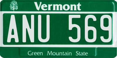 VT license plate ANU569