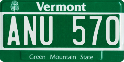 VT license plate ANU570