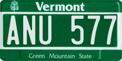 VT license plate ANU577