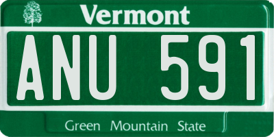 VT license plate ANU591