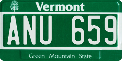 VT license plate ANU659