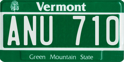 VT license plate ANU710